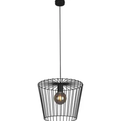 Sklep Kaja Nowoczesna, metalowa lampa wisząca K-4641 SOUL BLACK | Kaja czarny Fashion