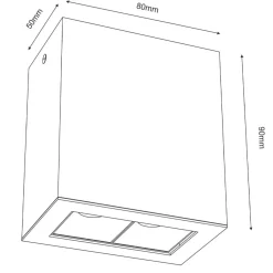 Sklep Kaja Nowoczesna oprawa natynkowa 9x8cm LED 3000K ANT 1035 z serii A-GLARE* Lampy Led
