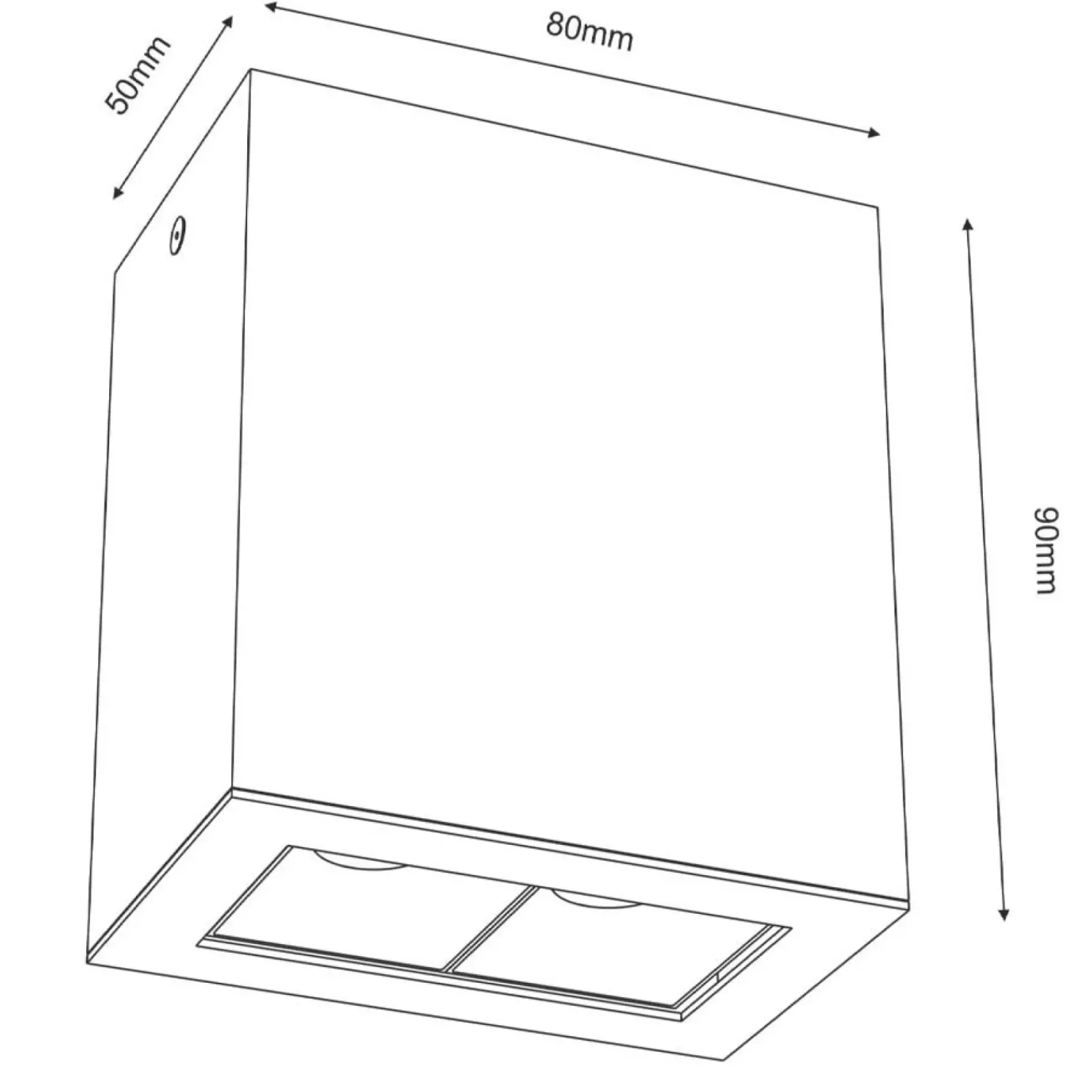 Sklep Kaja Nowoczesna oprawa natynkowa 9x8cm LED 3000K ANT 1035 z serii A-GLARE* Lampy Led