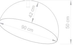 Sklep Kaja Nowoczesna oprawa sufitowa półkula SIG 32479 - SFERA 90 ZŁ/CZ NAKR Cheap