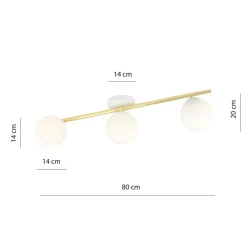 Sklep Kaja Nowoczesna, prosta lampa sufitowa do salonu 1249/3 z serii SPLENDI Shop