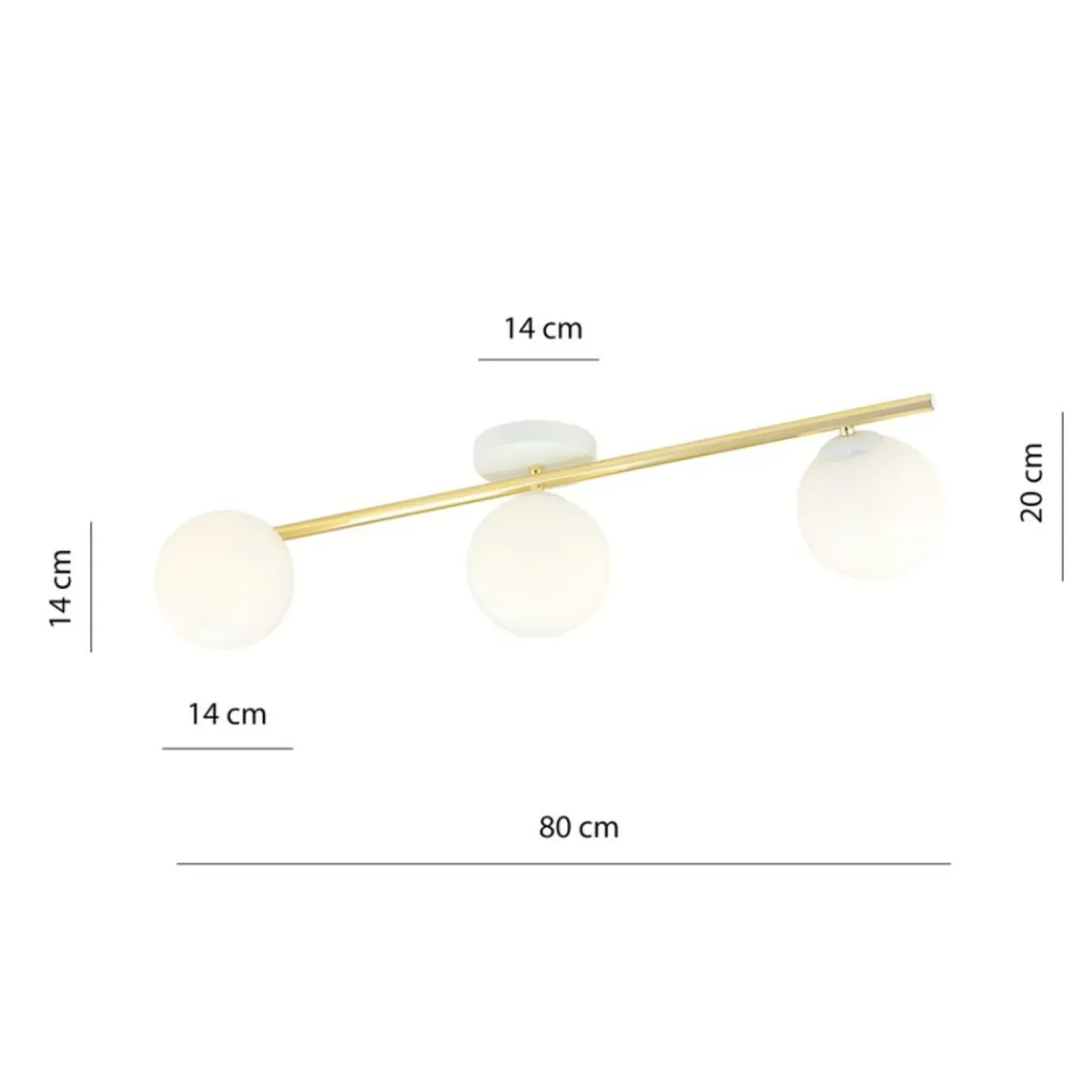 Sklep Kaja Nowoczesna, prosta lampa sufitowa do salonu 1249/3 z serii SPLENDI Shop