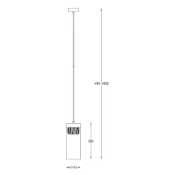 Sklep Kaja Nowoczesna, punktowa lampa wisząca P0389-01D-P7AC GEM | Kaja Clearance