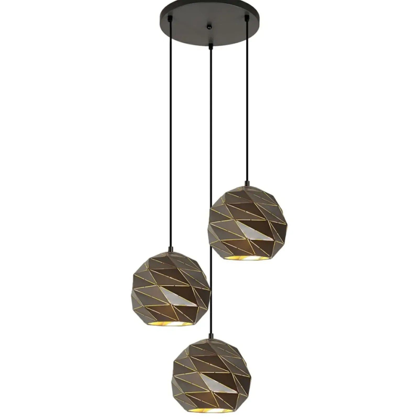 Sklep Kaja Nowoczesna, regulowana lampa PND-2424-3S-GR+GD PALERMO | Kaja Outlet
