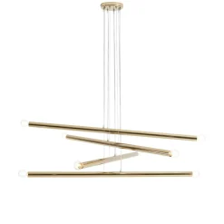 Sklep Kaja Nowoczesna, złota lampa wisząca do stylowego salonu 1072P30 TUBO Zadzwońporabattel.783200183(8-16)/mailsklep@kaja.com.pl Fashion