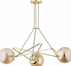 Sklep Kaja Nowoczesna, złota lampa wisząca do salonu AL 62343 TRISTAN | Kaja New