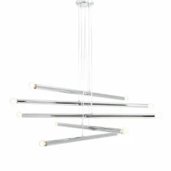 Sklep Kaja Nowoczesny chromowany żyrandol nad stół 1072M4 TUBO | Kaja Oświetlenie Zadzwońporabattel.783200183(8-16)/mailsklep@kaja.com.pl Cheap
