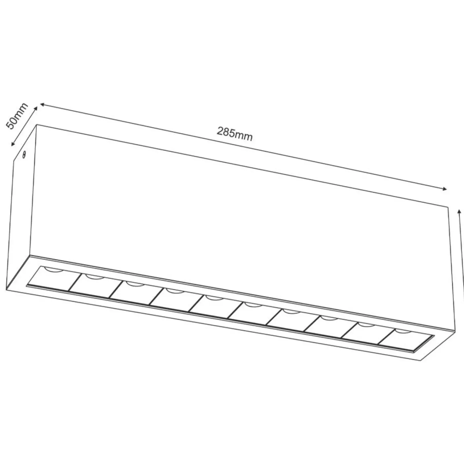 Sklep Kaja Nowoczesny downlight do holu 9x28,5cm LED 4000K ANT 1042 serii A-GLARE* Lampy Led