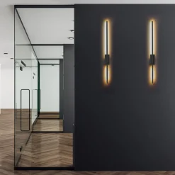 Sklep Kaja Nowoczesny kinkiet do oświetlenia holu TK 6627 FLASH BLACK | Kaja* Lampy Led