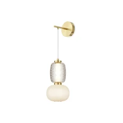 Sklep Kaja Nowoczesny kinkiet ze złotym stelażem MOD267WL-L18G3K z serii PATTERN* Lampy Led