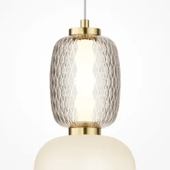 Sklep Kaja Nowoczesny kinkiet ze złotym stelażem MOD267WL-L18G3K z serii PATTERN* Lampy Led