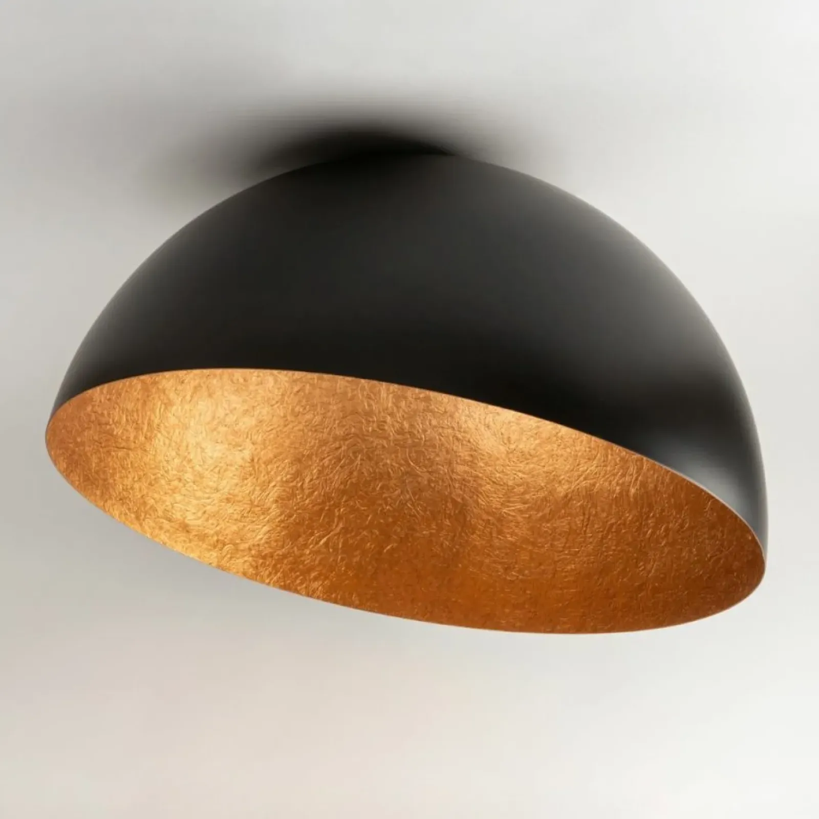 Sklep Kaja Nowoczesny, kopułowy plafon do salonu SIG 32469 - SFERA 50 CZ/MIEDŹ New
