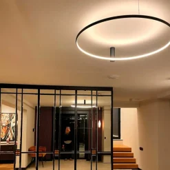 Sklep Kaja Nowoczesny plafon do sypialni LP-909/1C 4S BK RING | Kaja Oświetlenie Online