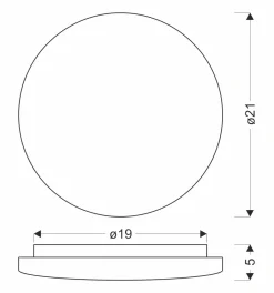 Sklep Kaja Nowoczesny plafon LED do sypialni ⌀21cm 12-28815 LINDA | Kaja* Plafony Klasyczne|Lampy Led