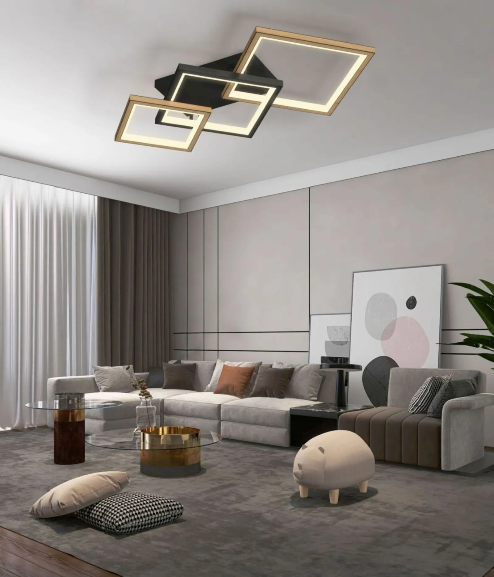 Sklep Kaja Nowoczesny plafon LED do sypialni i salonu WF 9022-306M MATERA | Kaja* Plafony Nowoczesne|Lampy Led