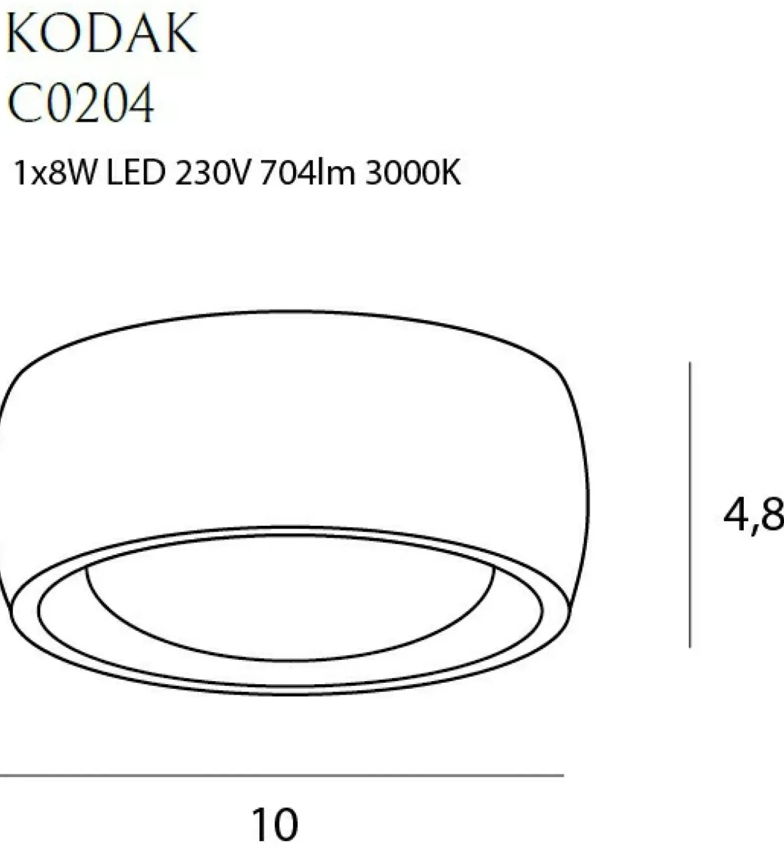 Sklep Kaja Nowoczesny spot natynkowy LED Ø10,8cm MX C0204 KODAK | Kaja* Lampy Led