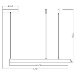 Sklep Kaja Nowoczesny żyrandol LED do sypialni LP-033/1P S GD z serii MIDWAY Store
