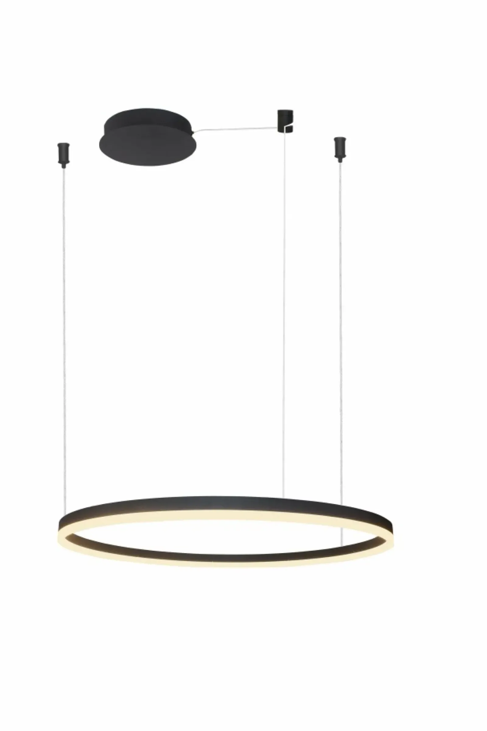 Sklep Kaja Nowoczesny żyrandol, okrągła lampa LED ⌀80cm AZ4960 HALO | Kaja czarnypiaskowany Fashion
