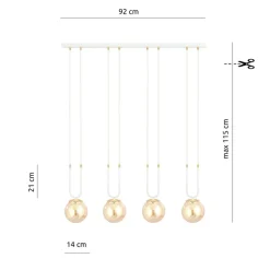 Sklep Kaja Nowoczesny zwis do kuchni w stylu modern glamour 1117/4 GLAM | Kaja Best Sale