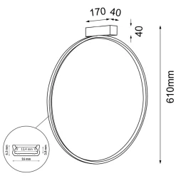 Sklep Kaja Obręcz LED do mocowania na ścianie ⌀57cm 4000K ANT 4302 AGARO | Kaja* Lampy Led