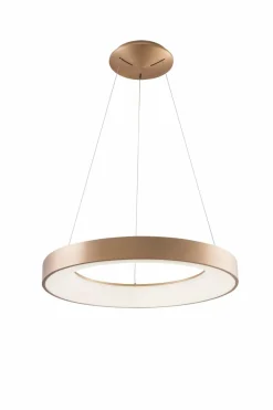 Sklep Kaja Obręcz LED w kolorze złotym ⌀79,5cm z pilotem AZ5013 SANTANA | Kaja Store