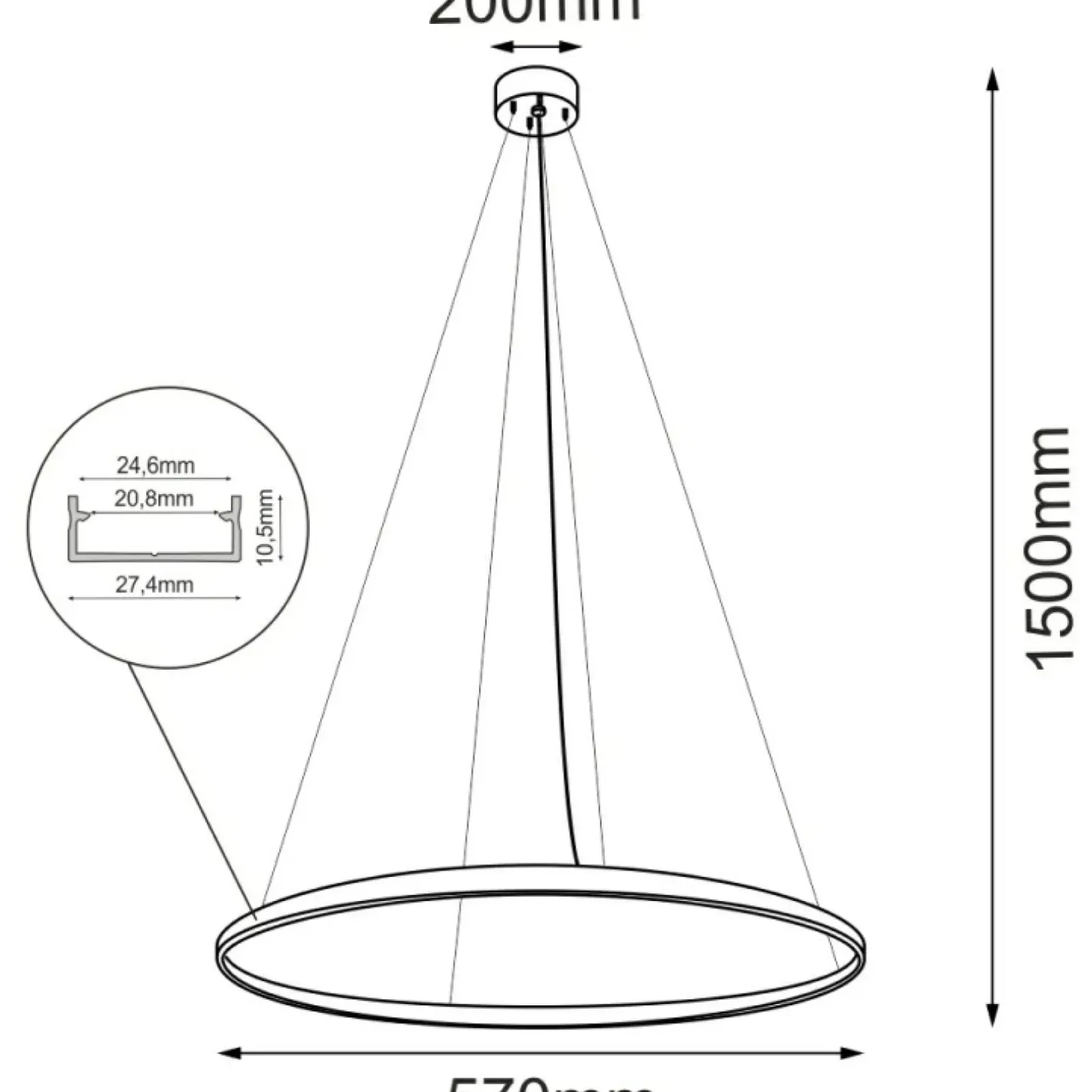 Sklep Kaja Obręcz LED w złotym kolorze ⌀57cm 4000K ANT 5325 z serii AGA Fashion