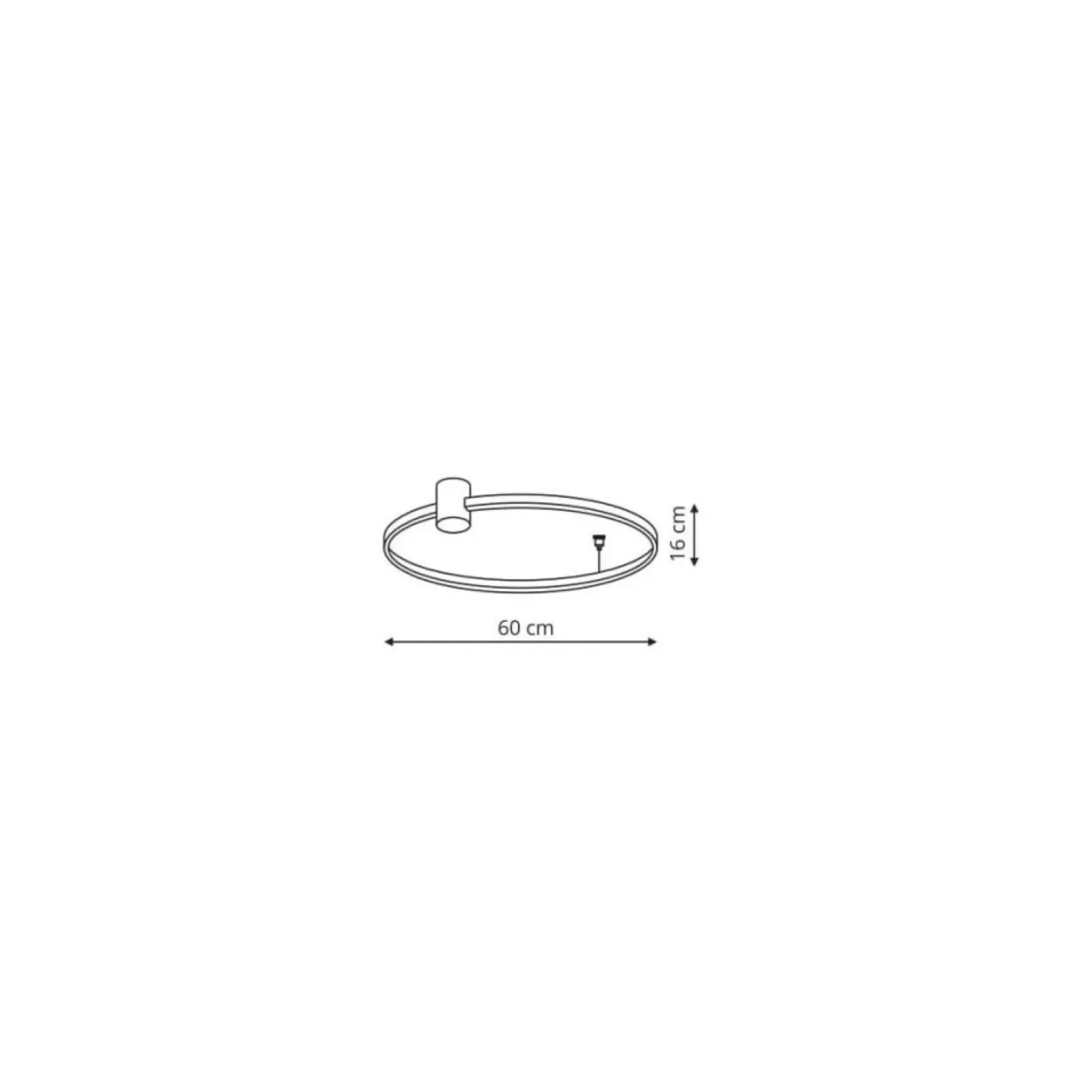 Sklep Kaja Obręcz ze światłem LED 3000K ⌀60cm LP-909/1C S BK RING | Kaja Best