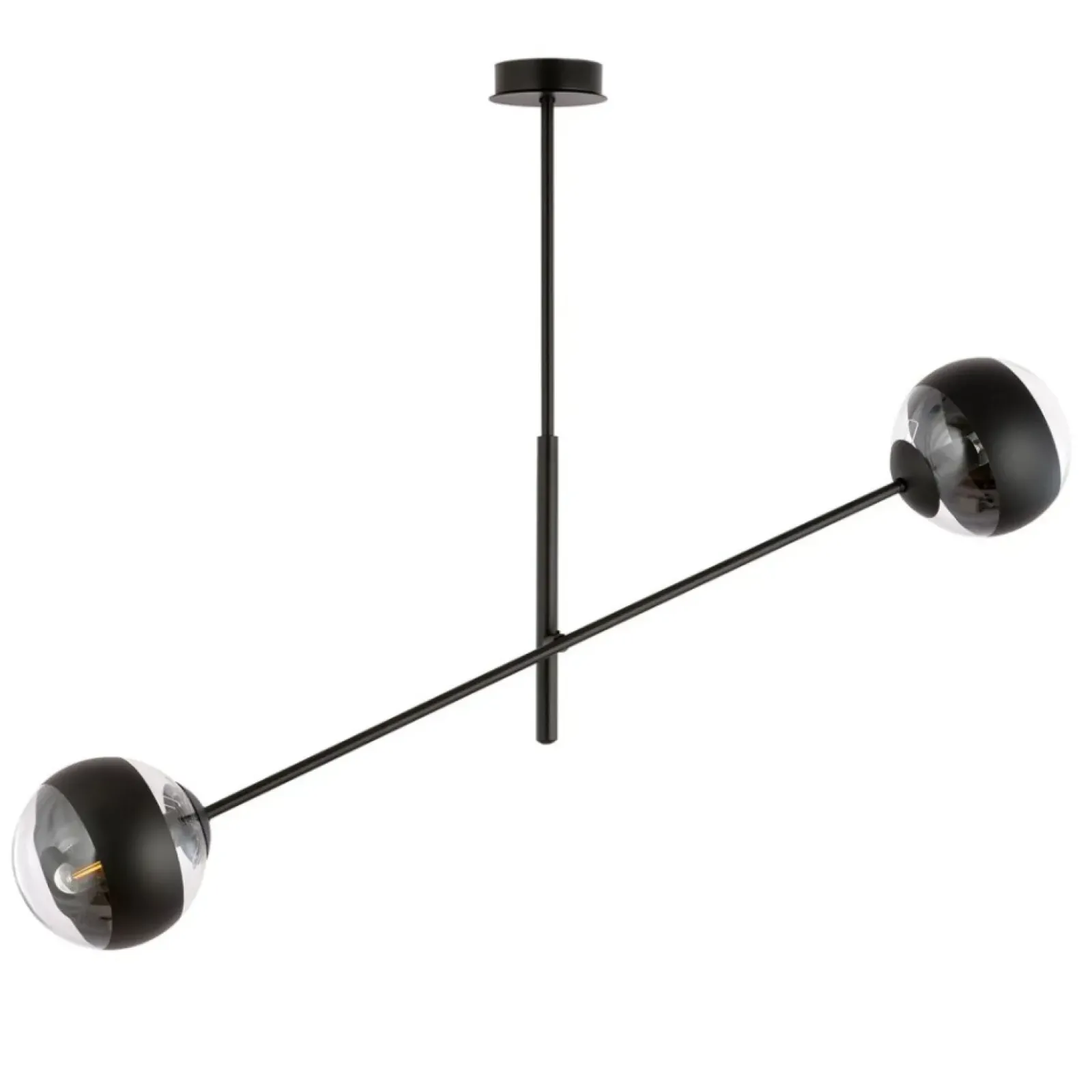 Sklep Kaja Obrotowa lampa sufitowa, dwa klosze 1168/2 LINEAR | Kaja Oświetlenie Shop