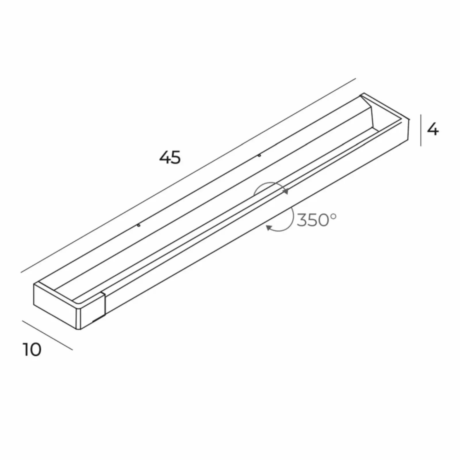Sklep Kaja Obrotowy kinkiet łazienkowy LED nad lustro 45cm MX W0318 FLINK | Kaja* Lampy Led|Lampy Do Łazienki