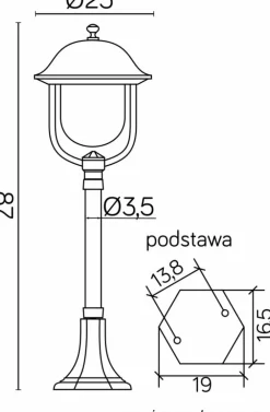 Sklep Kaja Ogrodowa lampa stojąca w czarnym kolorze K 5002/3/O z serii PRINCE | Kaja Oświet* Lampy Ogrodowe Stojące