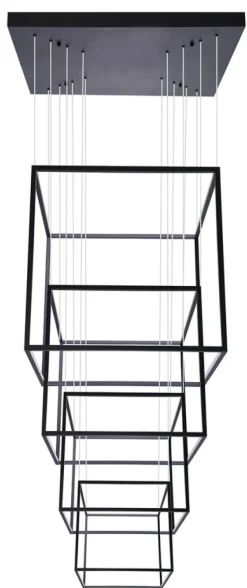 Sklep Kaja Ogromna lampa wisząca czarna LED AZ3139 OPERA | Kaja Oświetlenie czarny Shop