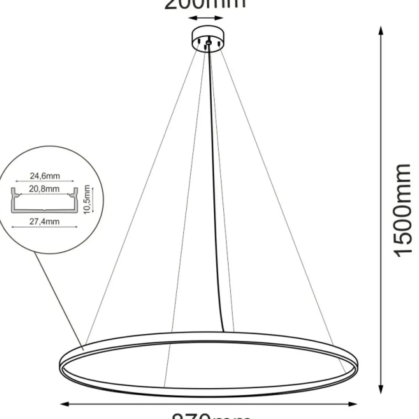 Sklep Kaja Okazała lampa LED obręcz ⌀87cm 4000K ANT 5335 z serii AGA Best