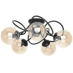 Sklep Kaja Okazała lampa sufitowa z bursztynowymi kloszami K-5127 z serii FLORO Best Sale