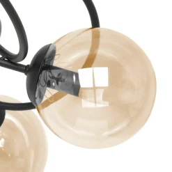 Sklep Kaja Okazała lampa sufitowa z bursztynowymi kloszami K-5127 z serii FLORO Best Sale