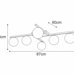 Sklep Kaja Okazała lampa sufitowa z białymi kloszami ⌀12 cm K-5461 z serii KORFU Hot