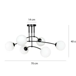 Sklep Kaja Okazała lampa sufitowa z kulistymi kloszami 671/6 | Kaja Oświetlenie biały Store