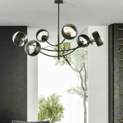 Sklep Kaja Okazała lampa sufitowa z ozdobnymi kloszami 1101/6 HUNTER | Kaja Store