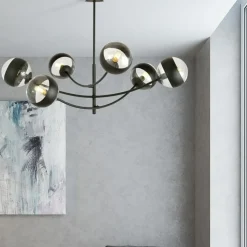 Sklep Kaja Okazała lampa sufitowa z ozdobnymi kloszami 1101/6 HUNTER | Kaja Store