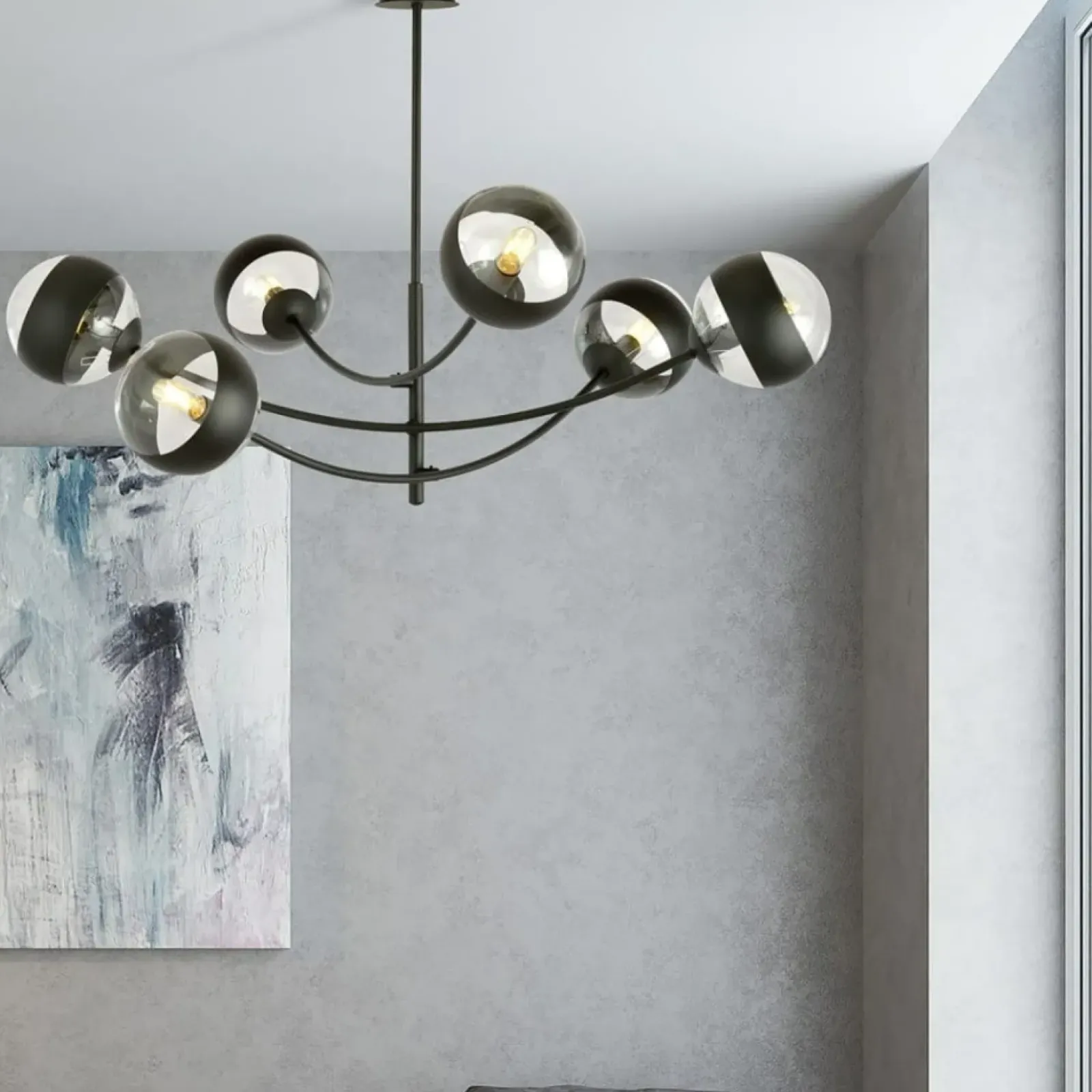 Sklep Kaja Okazała lampa sufitowa z ozdobnymi kloszami 1101/6 HUNTER | Kaja Store