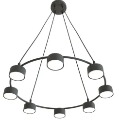 Sklep Kaja Okazała lampa wisząca do jadalni lub salonu 1372/8 z serii STARLIT czarny Outlet