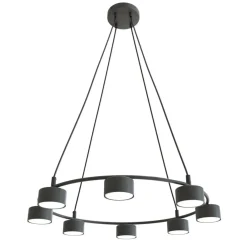 Sklep Kaja Okazała lampa wisząca do jadalni lub salonu 1372/8 z serii STARLIT czarny Outlet