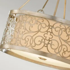 Sklep Kaja Okazała lampa wisząca do jadalni FE-ARABESQUE4 z serii ARABESQUE patynowanepłatkisrebra Sale