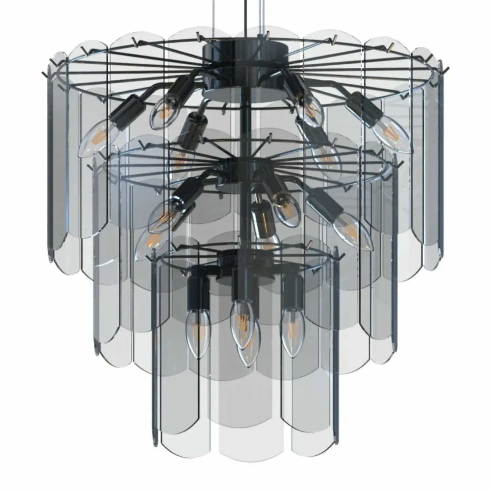 Sklep Kaja Okazała lampa wisząca do stylowego salonu MD3523-14L-EBCN NIRA | Kaja Shop