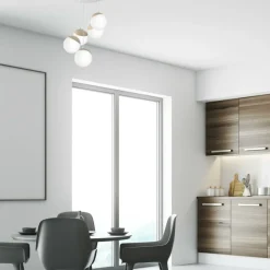 Sklep Kaja Okazała lampa wisząca z białymi kloszami MLP5426 z serii SFERA WOOD | Kaja Oświe Cheap