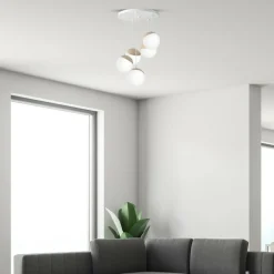 Sklep Kaja Okazała lampa wisząca z białymi kloszami MLP5426 z serii SFERA WOOD | Kaja Oświe Cheap
