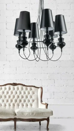 Sklep Kaja Okazała, nietuzinkowa lampa do salonu AZ1379 BAROCO BLACK | Kaja czarny Flash Sale
