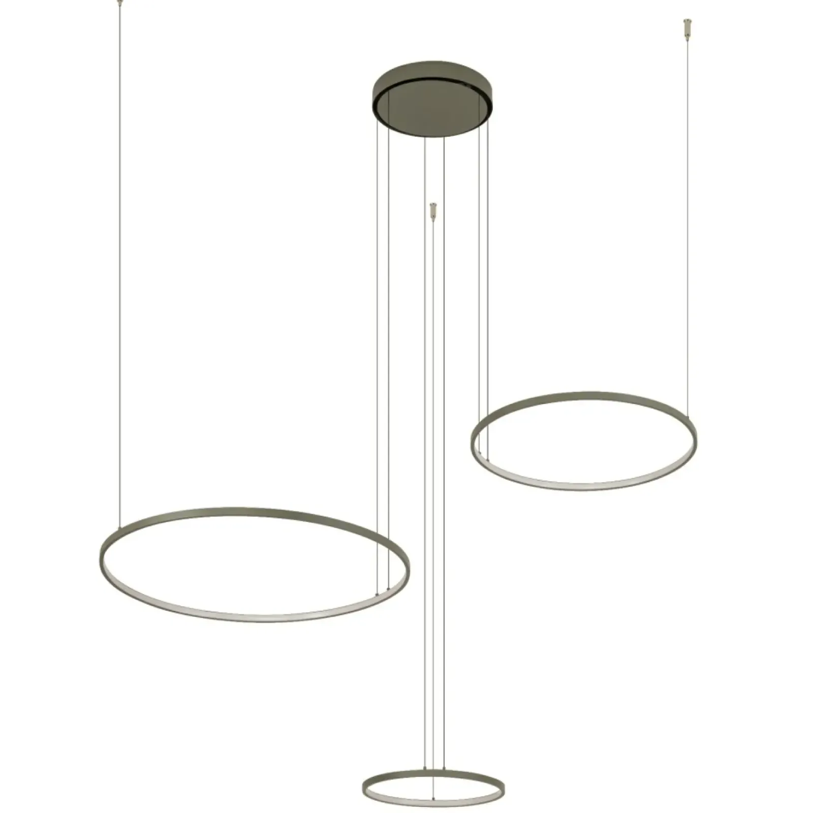Sklep Kaja Okazała, oliwkowa lampa wisząca, koła LED 11398 CIRCOLO LED | Kaja Best Sale