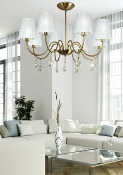 Sklep Kaja Okazała, patynowa lampa wiszącado salonu 38-38159 SORENTO | Kaja Store