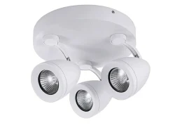 Sklep Kaja Okrągła, biała lampa sufitowa z 3 reflektorami AZ1243 ALBICO | Kaja biały Hot