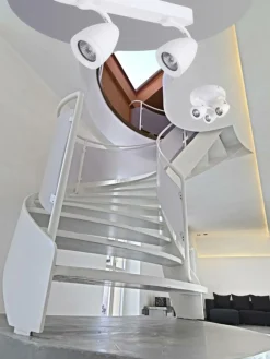 Sklep Kaja Okrągła, biała lampa sufitowa z 3 reflektorami AZ1243 ALBICO | Kaja biały Hot